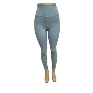 Women's Leggings Pistachio Color High-Waisted Pocket Size Small
